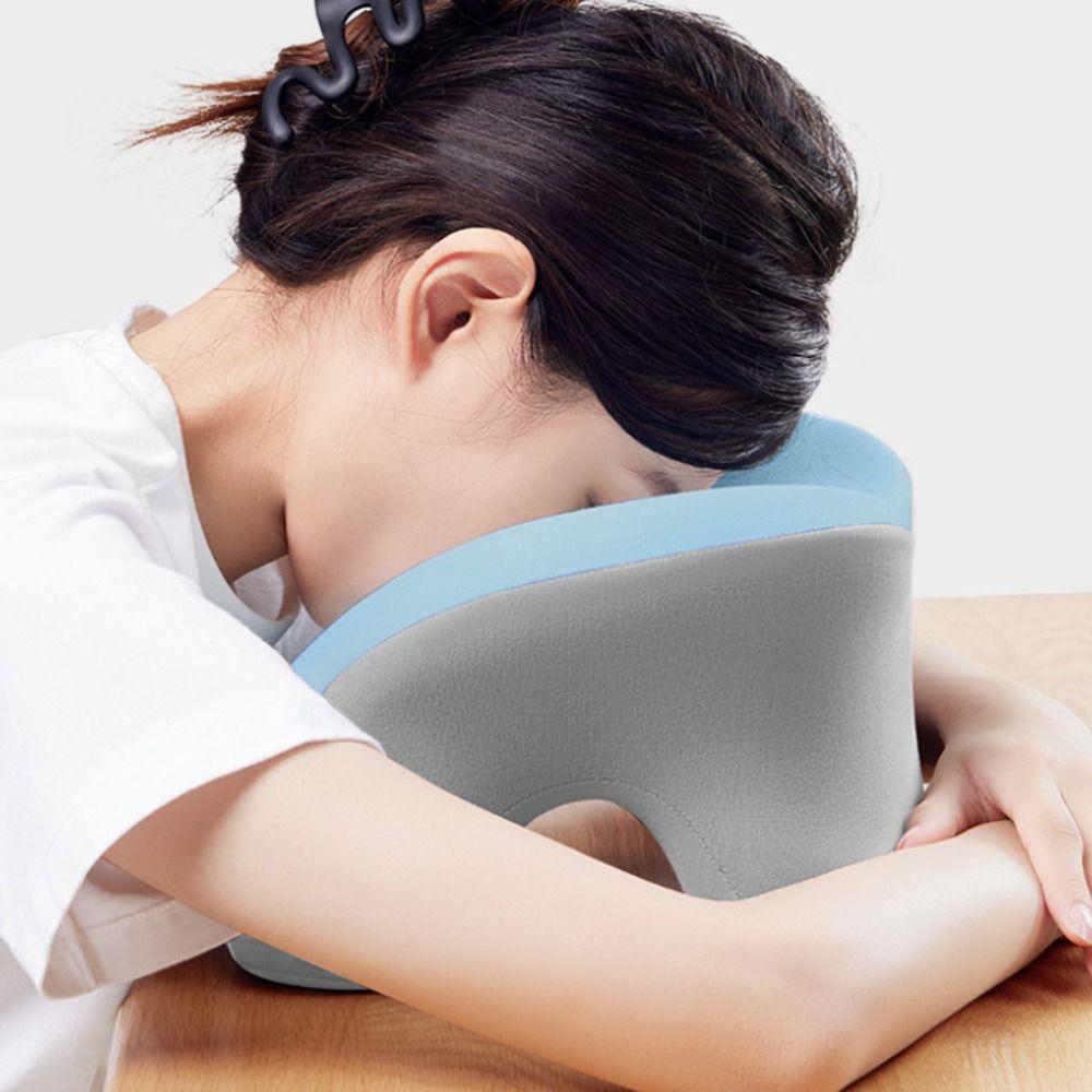 Skin-friendly Students U Shape Nap Pillow Hollow Design Desk Sleep Head Support Chest Protection