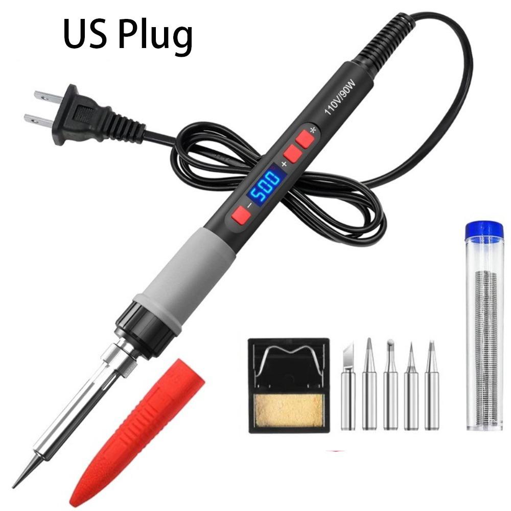 90W Soldering Iron Kit Temp Adjustment Electronic Iron Portable Solder Tool