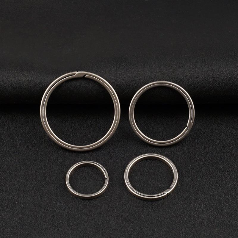 4Pcs Ultra-Light Titanium Alloy Key Ring Metal Hard Side Pushing Rings Diy Accessories Keyfobs Crafts Key Chain Pendant Gift