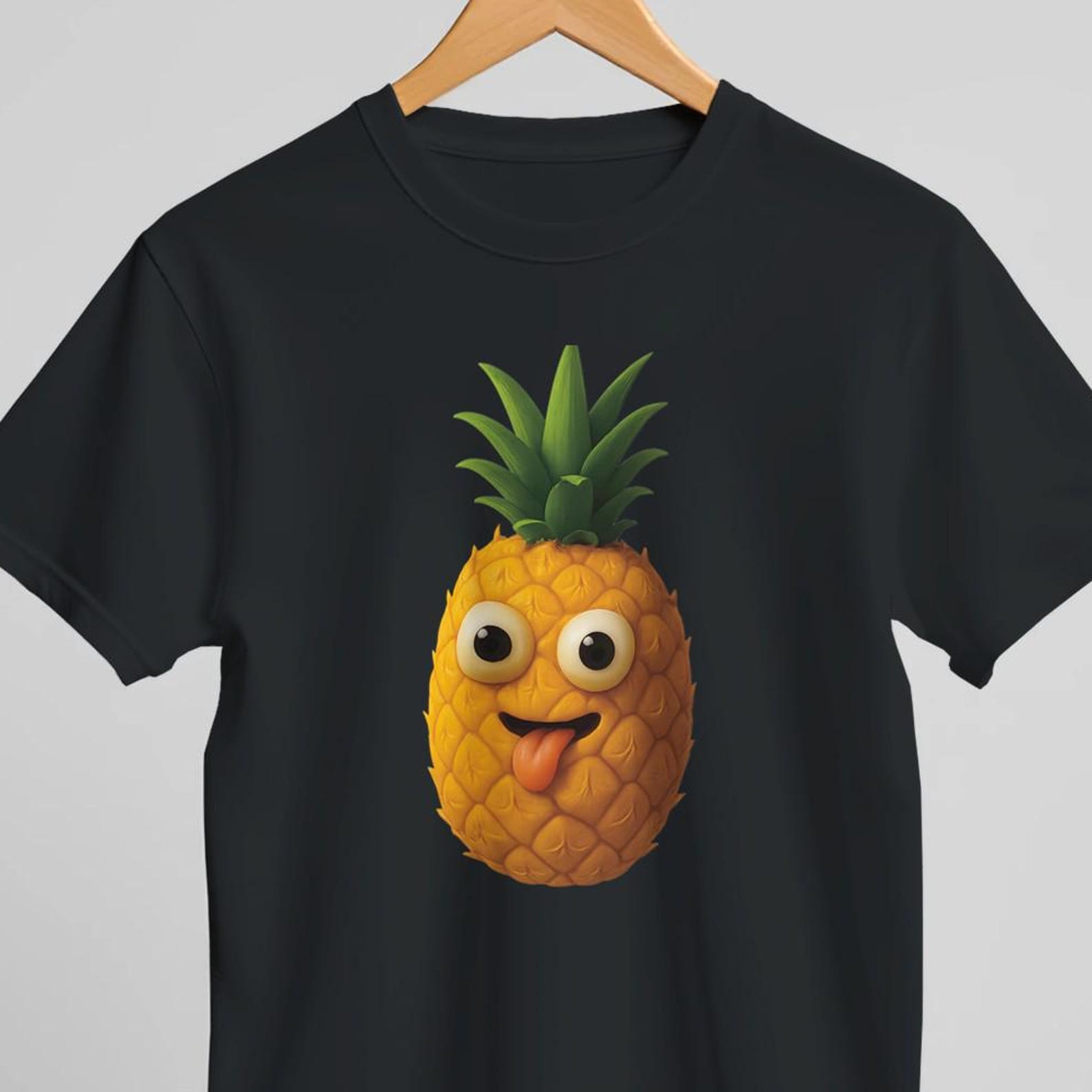 Surreal Freaky Pineapple T-Shirt | Funny Cartoon Pineapple Tee | Quirky Weirdcore Fruit Shirt | Freaky Oddcore Graphic Tee 3XL