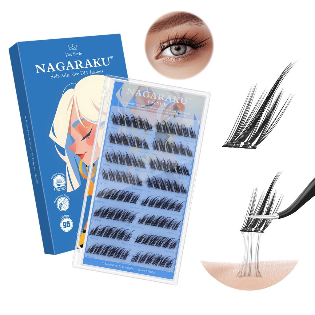 NAGARAKU No Glue Needed DIY False Lashes Without Tweezers