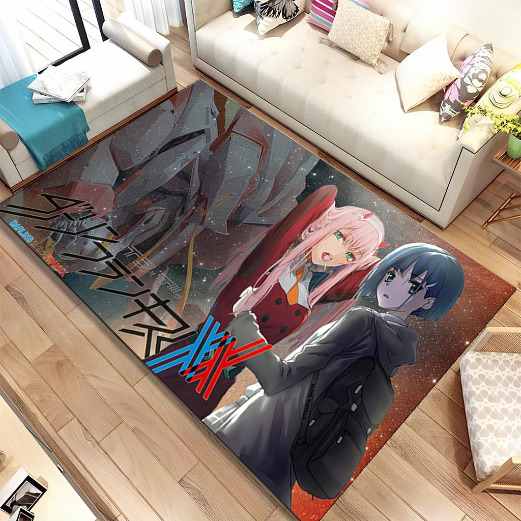 Sexy Girl Zero Two DARLING In FRANXX Area Rug,Carpet for Home Living Room Bedroom Sofa Doormat Decor,kid Non-slip Floor Mat Gift