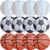 12 Lanternes en Papier Suspendues Basket-ball Football Baseball Pliables Décor de Fête Sportive pour Anniversaire Décoration de Maison Festival Intérieur