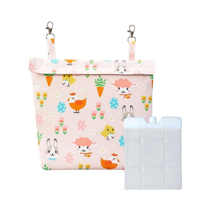 Compacts Hanging Ice Pack with Pouches For Small Animals Washable Cooling Mat Ideal For Cage Accessories Travel Carriers