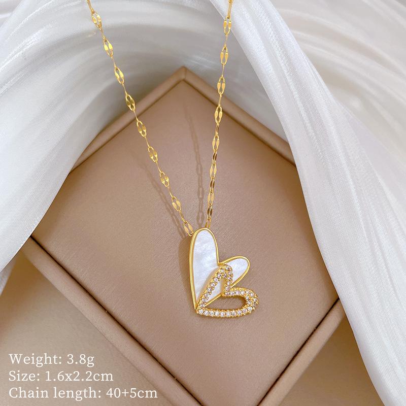Light Luxury Moon Full Of Diamonds Micro-Inlaid Design Temperament Shining Necklace Female, Simple Pendant