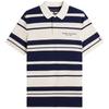Pique Knit Casual Commuter Color Block Striped Slim Fit Short Sleeve Polo Shirt Men Polo Shirts MW0MW42765