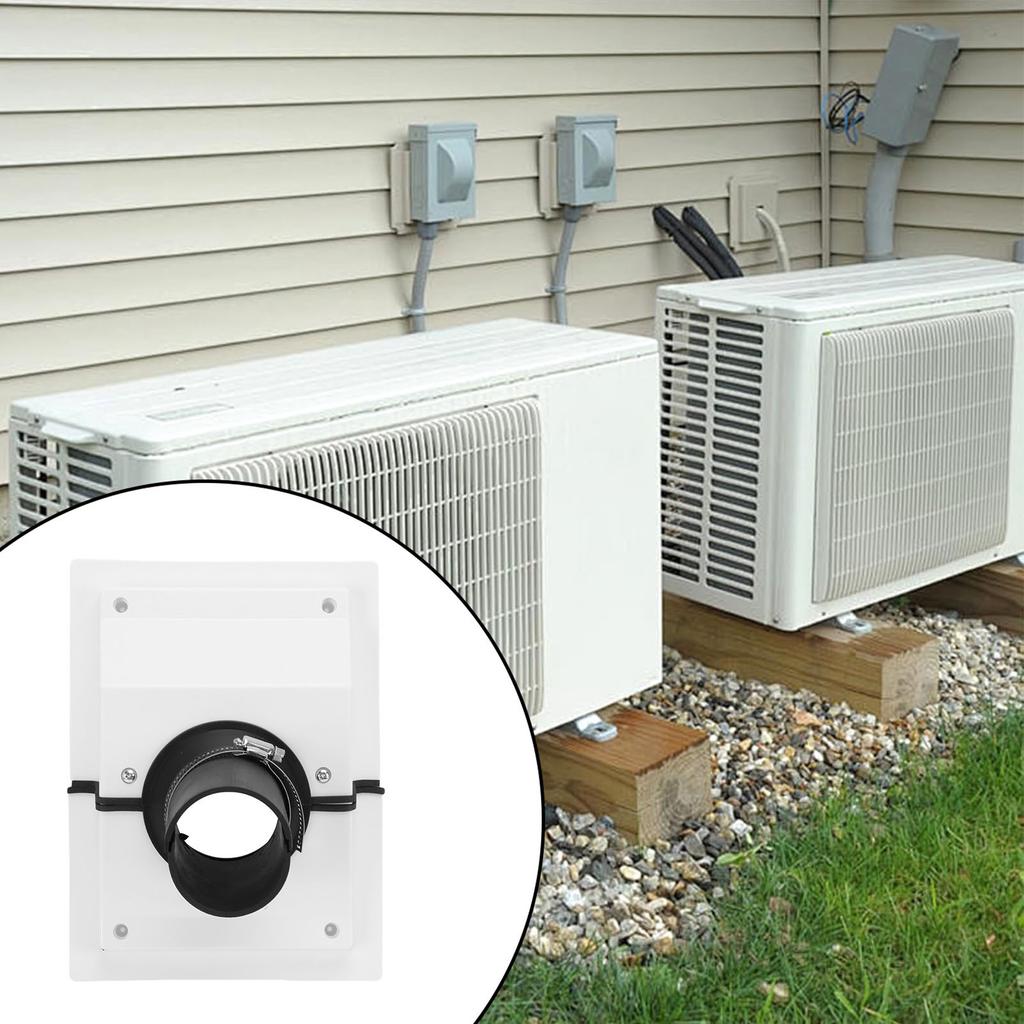 Wall Penetration Line Set Cover Kit Plastic Split AC Line Set Wall Cover with Soft Gasket for Indoor Outdoor Air Conditioner
