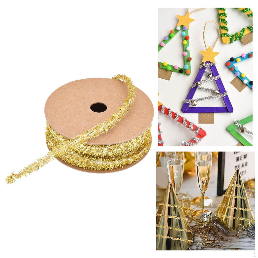 Christmas Ribbon Glitter Decorative Ribbons Gift Wrapping for Cake