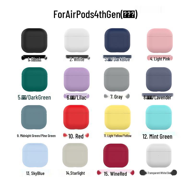 Compatible Silicone Protective Case for Apple AirPods 4th Gen and AirPods Pro 3