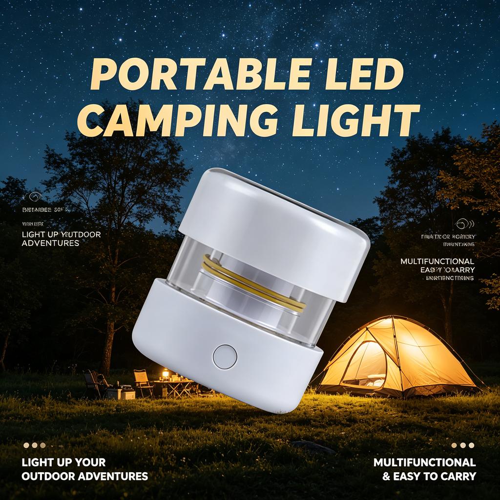 Luz de camping LED plegable portátil, lámpara colgante multifuncional para exteriores y tienda