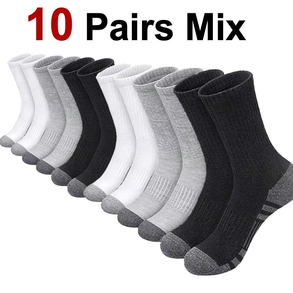 

10/20/30 Pairs Men Outdoor Sports Socks Anti Odor Sweat Absorbing Breathable Comfortable Basketball Cycling Running Casual Socks One Size