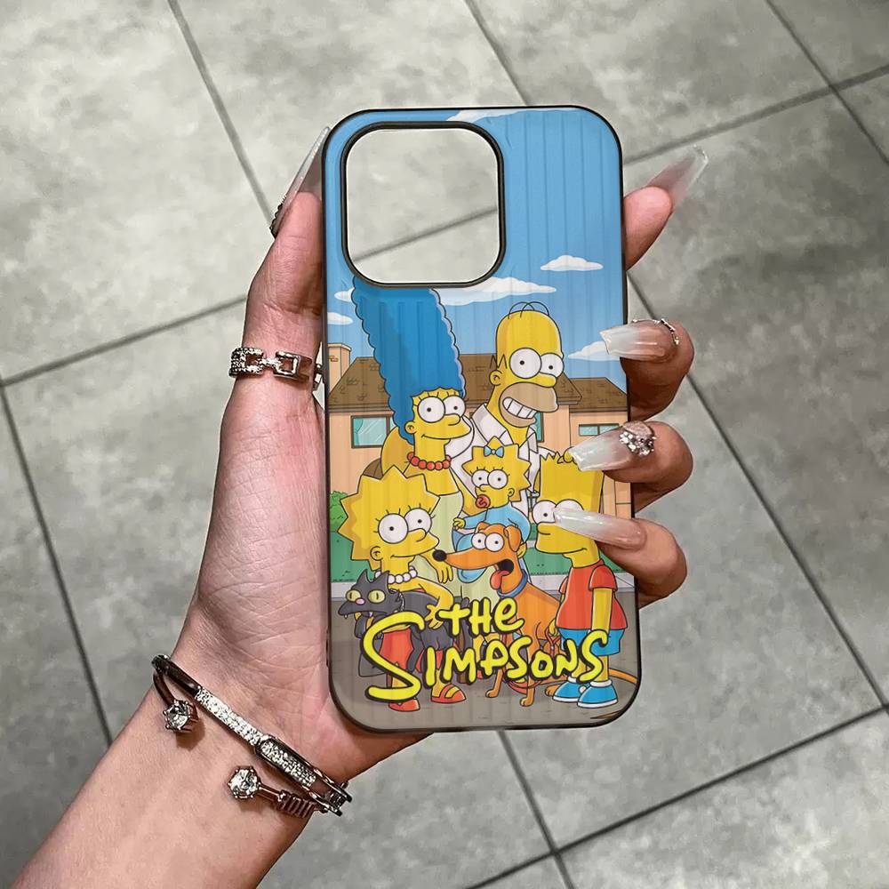 

Cartoon The S-Simpsons Phone Case For IPhone 11 12 13 14 15 16 17 Pro Max Plus Ripple Silicone Bumper Cover iPhone 17