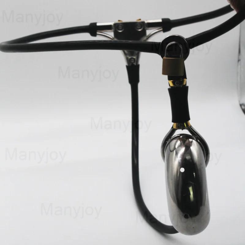 Male Chastity Belt Stainless Steel Chastity Cage with Removable Anal Bead Plug Thigh Ring Metal Bra Slave Penis Restraint Device