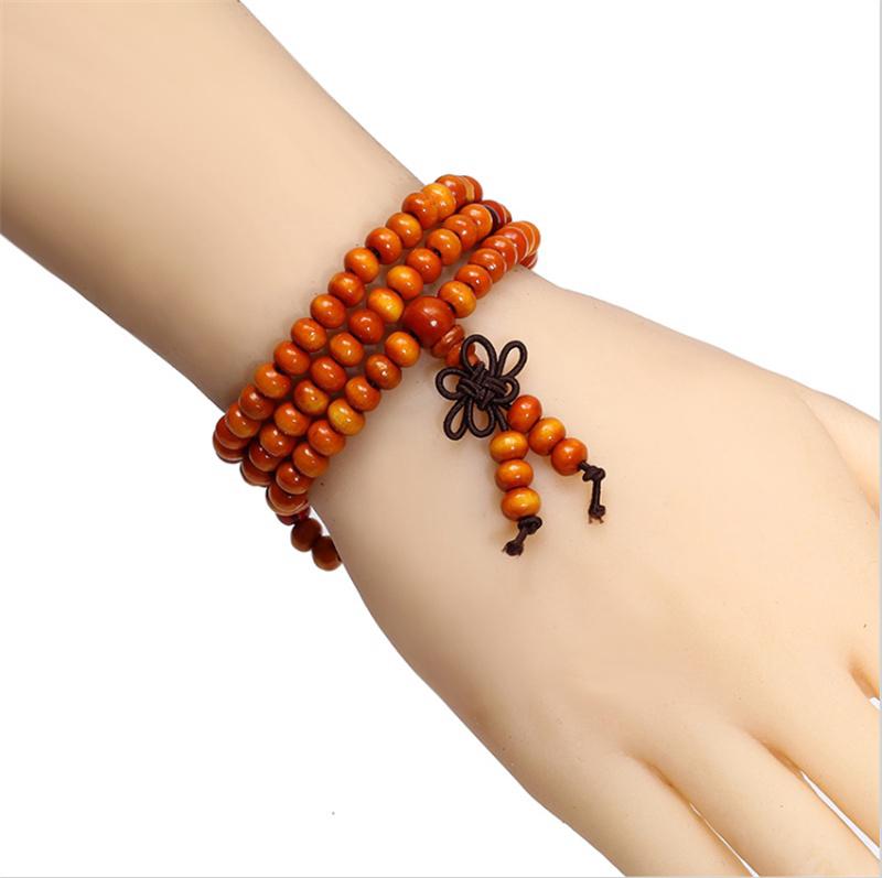 Sandalwood Buddhist Buddha Meditation 6mm 108 Prayer Bead Mala - Foto 4