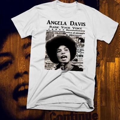 T-shirt Angela Davis Top Magliette Unisex Mese della Storia Nera Black Panther Party Diritti Civili Nuovo