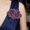 Sparkling Flower Brooch Fabrics DIY Craft Sewing Supplies Rose Brooch Fabrics  Shoe Decoration