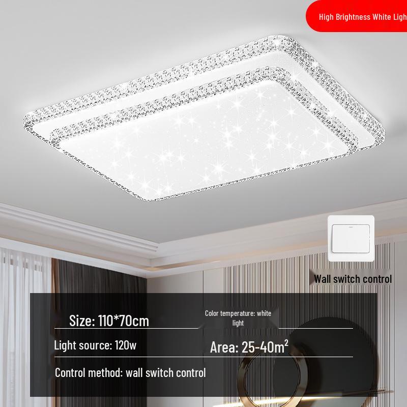 Luxury Crystal LED Ceiling Light for Bedroom, Study, Living, and Dining Rooms