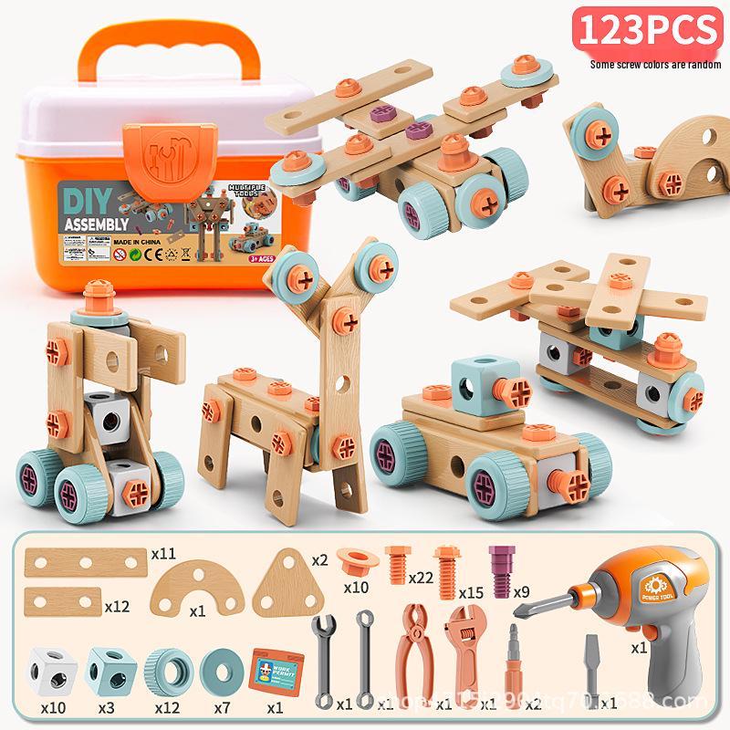 Children's DIY Toy Toolbox Set with Electric Drill for Assembly and Disassembly