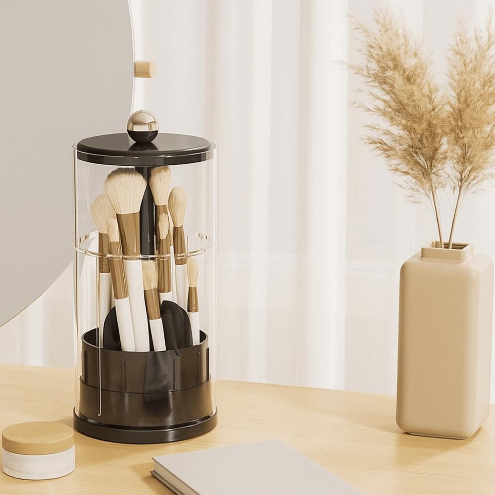 Large Capacity Cosmetic Storage Box Plastic Makeup Brush Storage Tube  for Home