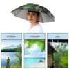 Foldable Umbrella Hat Outdoor Fishing Hats Sun Shade Headwear Anti-Rain Head-Mounted Hiking Camping Shade Umbrella Caps