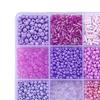 15 Colors Glass Beads Set for Bracelet Making Tube Kit Spacer Handcrafted DIY Craft