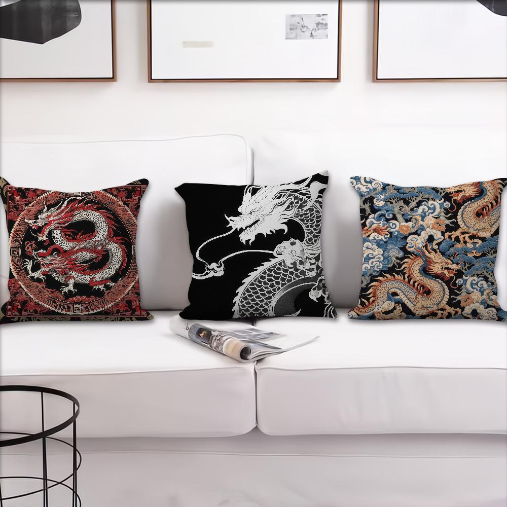 Traditional Dragon Cushion Cover Decoration Room Shop Car Best Home Office Coffee Pillow Sofa Printing Nordic Simplicity Hit