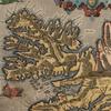 Vintage 1585 Iceland Map Poster, Art Print with Sea Monsters, Retro Nordic Home Decor Wall Hanging for Living Room & Office