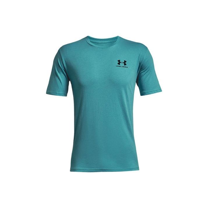 Under Armour Logo Print Sports Running T-Shirt Men T-Shirts Blue 1326799-476