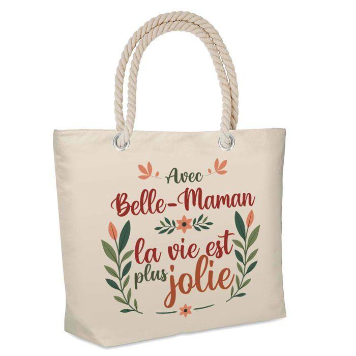 Sac cabas - PLANETEE - Belle-Maman la vie est plus jolie - Jute - Isotherme - Imprimé en France