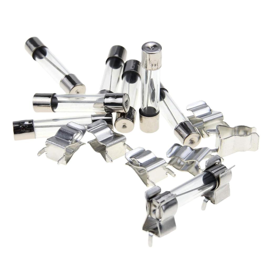82Pcs Boxed 6×30mm Fast Blow Glass Tube Fuse Assortment 0.5A-30A with Fuse Holders Combo Kit
