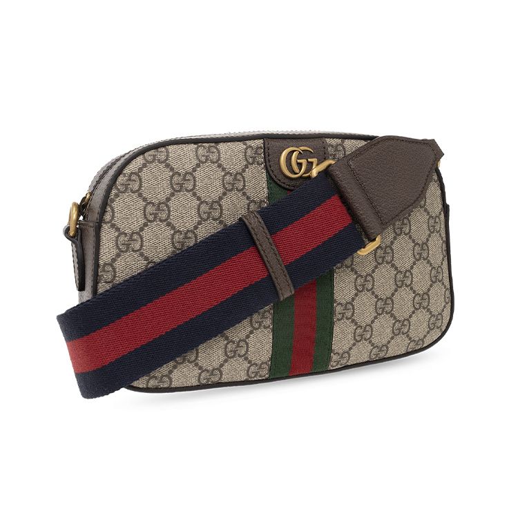 Gucci Ophidia Removable Adjustable Shoulder Strap Zipper Closure Canvas And Leather Crossbody Bag Small Women Crossbody Bag 752591-FACFW-8920