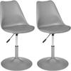 Set of 2 Scandinavian Style "Aiko" Atmosphera Adjustable Height Decorative Chairs - Grey