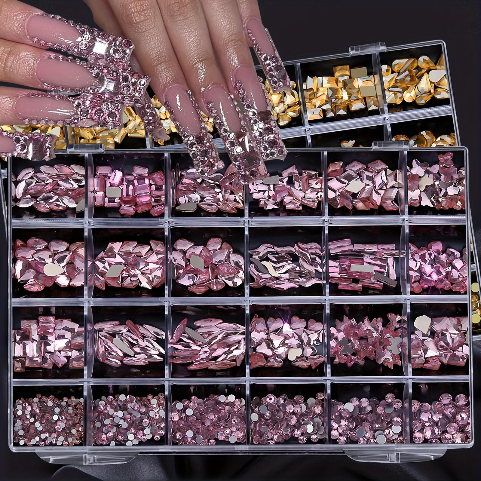 

Luxury Flatback AB Nail Art Rhinestones Multi-shape Crystal Gemstones For Design Shoes Clothes Nail Art Decoration Accessories білий