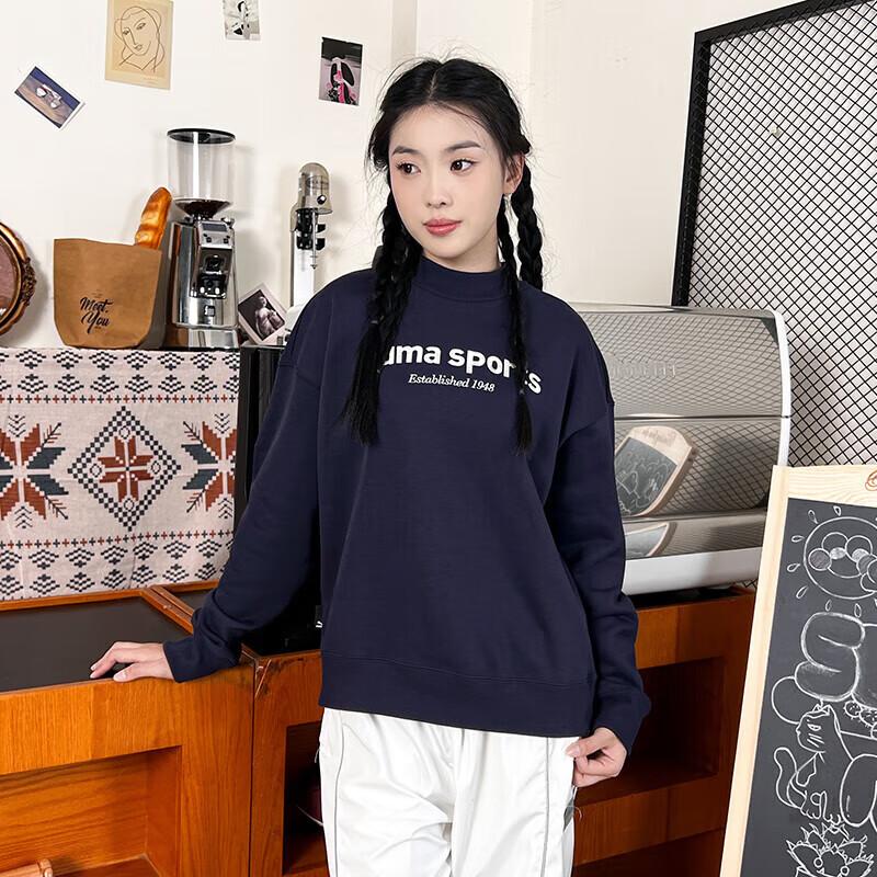 New PUMA Sweatshirts Women's Navy Blue 625305-16