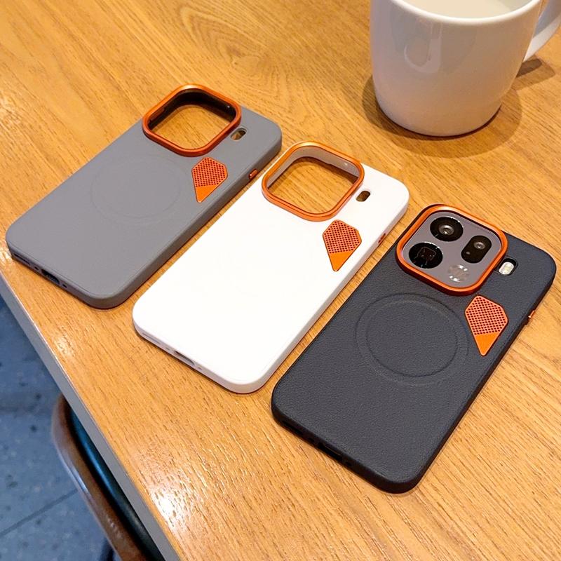 Etui do Oppo Find X9 i Oppo Find X9 Pro Pomarańczowe z otworem wentylacyjnym Pierścień magnetyczny do przyczepienia Podniesiona osłona obiektywu Ochronna osłona aparatu