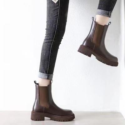 Μποτάκια Μάρτιν λεπτά με χοντρή σόλα βρετανικού στυλ γυναικεία 2025 φθινόπωρο και χειμώνας νέα ρετρό κομψά χοντροτάκουνα Τσέλσι κοντά μποτάκια ins