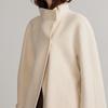 ELLE Comfortable Solid Color Soft Coat Women coats Beige EN49367