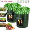Durable And Reusable Potato Bags For Balcony And Patio Gardening 10 Gallon Capacity