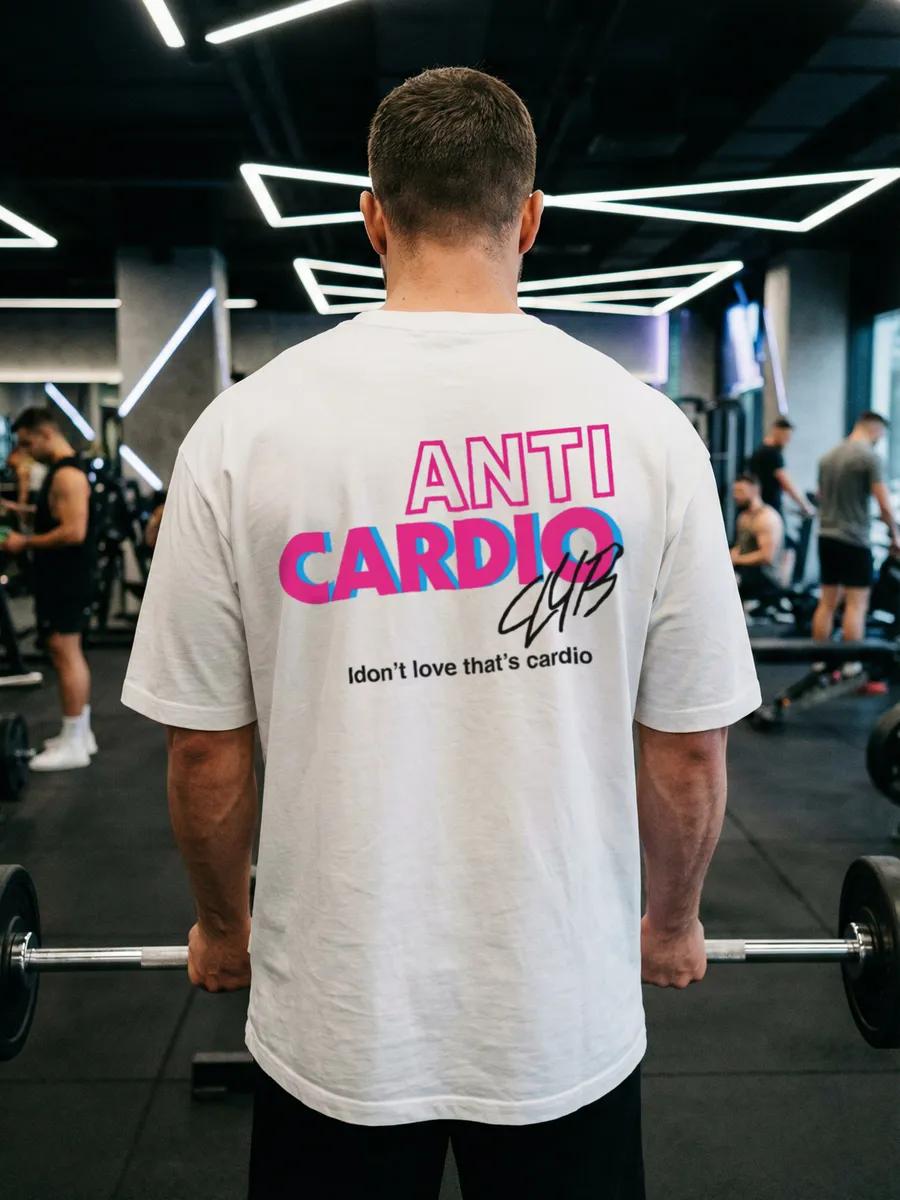 Oversized Thick T-shirt for Anti Cardio Club Workouts L