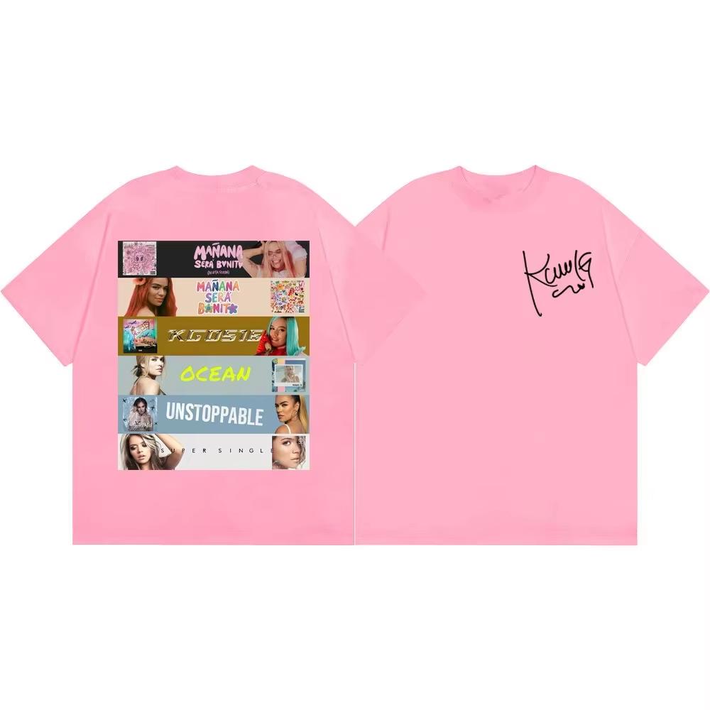 2026 Singer Karol G Album Poster Graphic T Shirt High Quality Fashion Oversized Tshirts Unisex Wounisex Casual