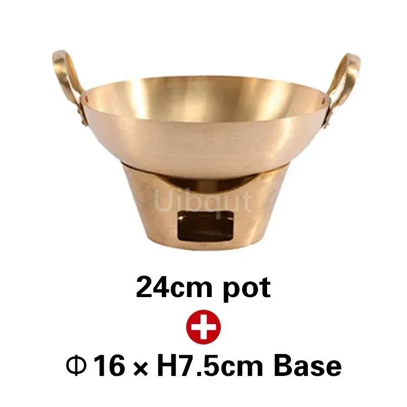 Southeast Asian style tableware Two-ear pot Rice cooker Brass Thai Cuisine soup pot Curry pot with two ears Thai tableware