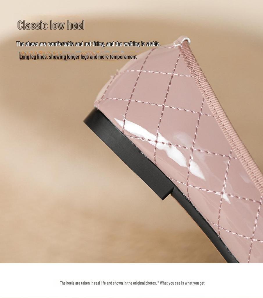 Women's Summer 2024 Slip-On Square Toe Shoes, Soft Sole Leather, Comfortable & Stylish, Available in Large Sizes