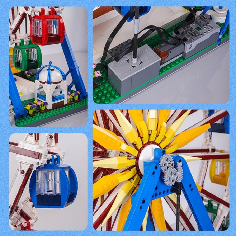 MOULD KING Kreative App motorisiertes Riesenrad Modell Bausteine Montage Ziegel Lernspielzeug für Kinder Weihnachtsgeschenke