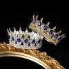 European-American Queen Crystal Alloy Round Crown Wedding Headdress