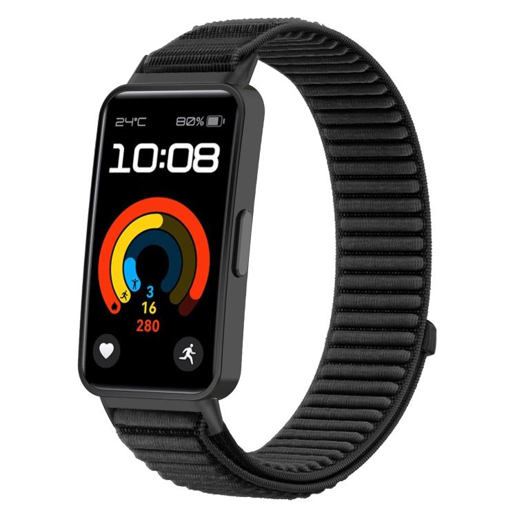 Woven Nylon Hook And Loop Watch Band for Huawei Band 10/9/8, Ergonomic Comfort Adjustable Replacement Strap, Easy Install, Strap Only