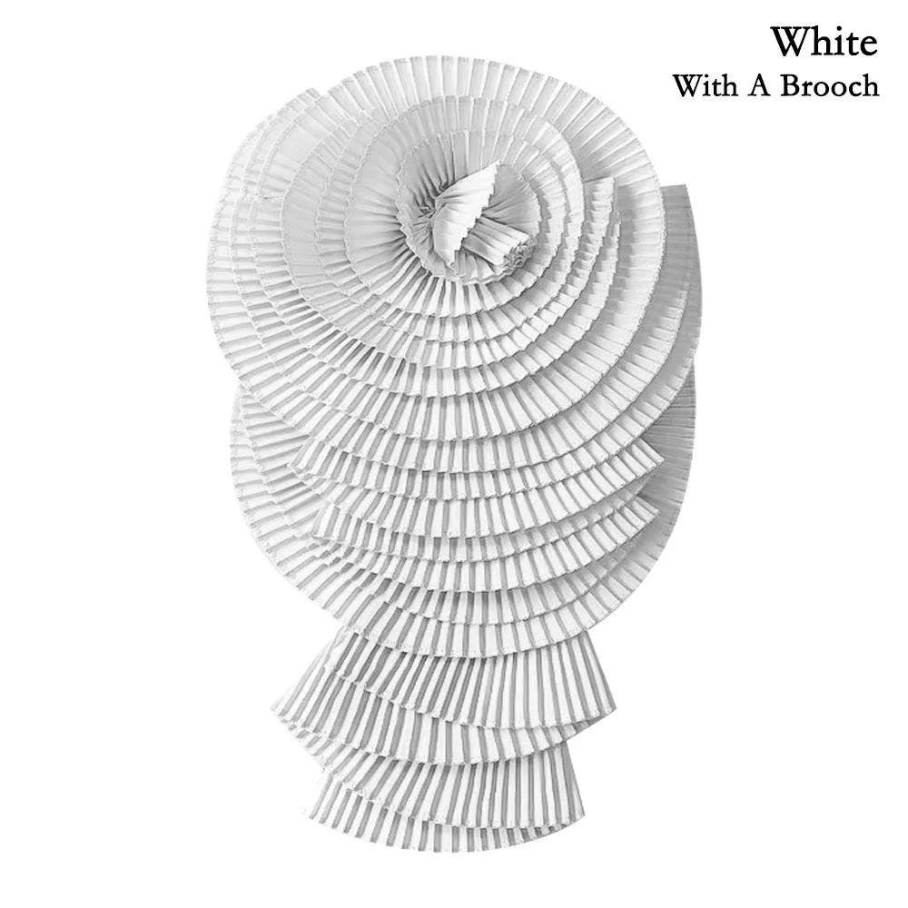1pc Shoulder Collar Exaggerated Big Flower Pleated Flower Cloth Pressed Pleated Craft Flower Diy Clothing Accessories