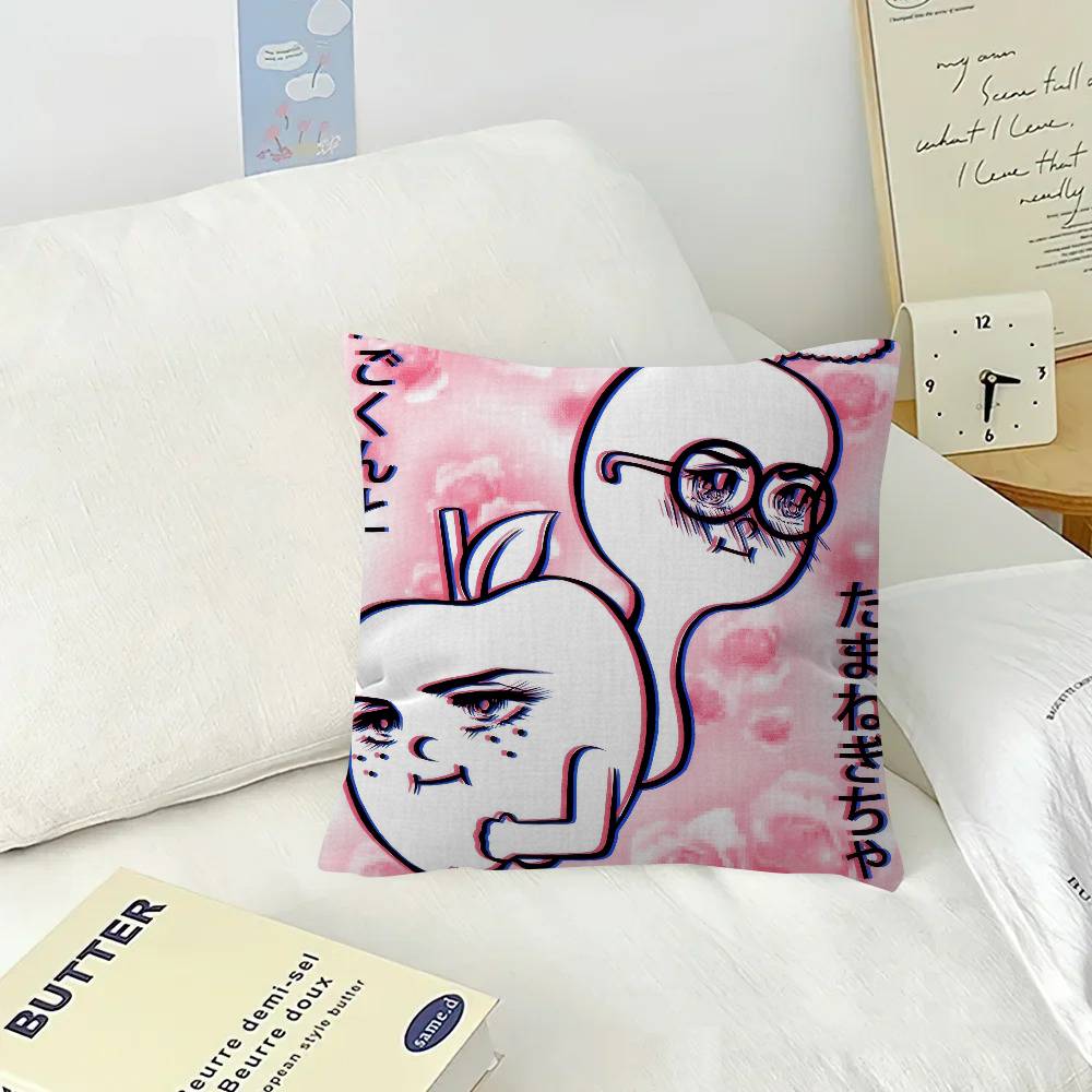 Anime Comedy Food A-Apple And Onion  Cushion Cover Car Throw Pillow Case For Sofa Car Christmas Gift