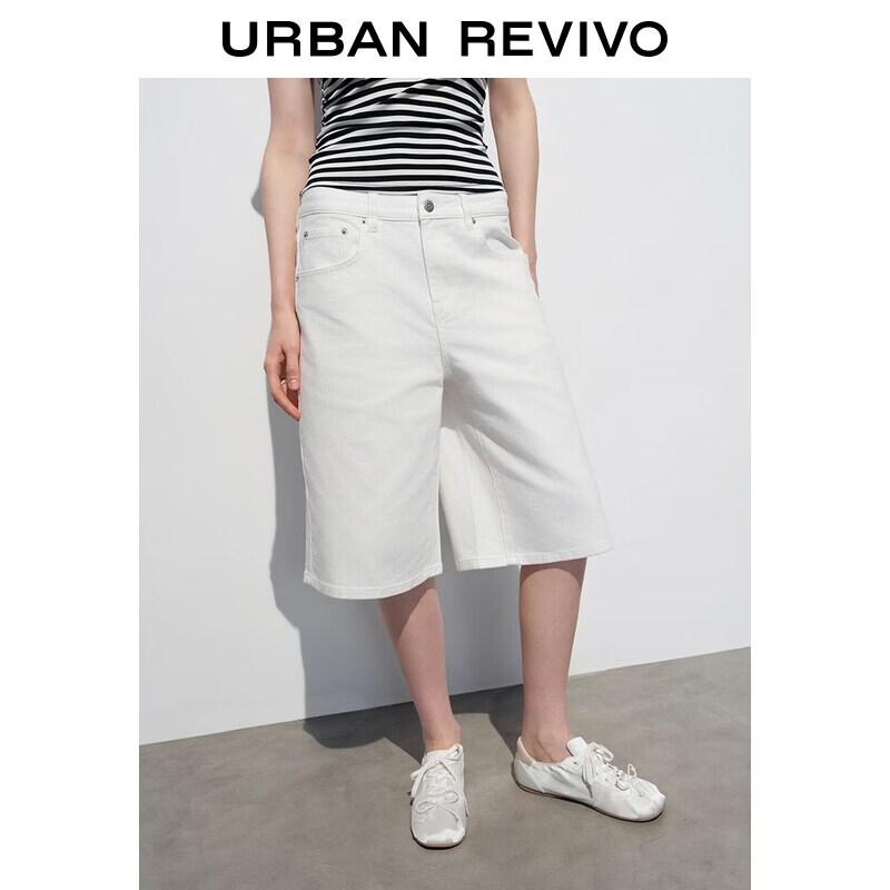 UR2026 Women s Solid Color Denim Casual Shorts 27