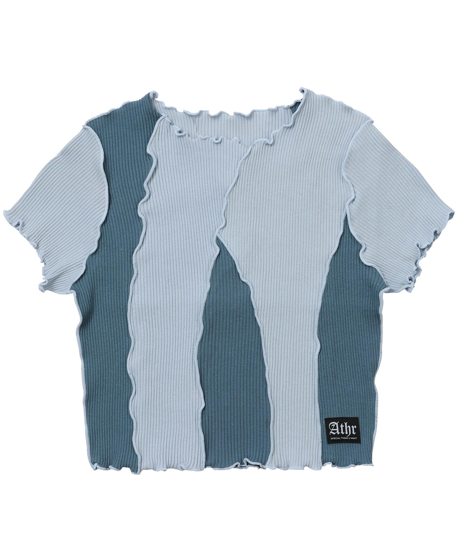 Мужская футболка Andy Other синяя с мульти-вырезом, короткий рукав Blue/S