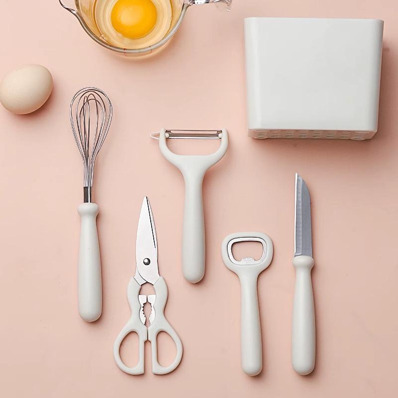 6-In-1 Kitchen Gadget Set Peeler Fruit Knife Bottle Opener Scissors Home